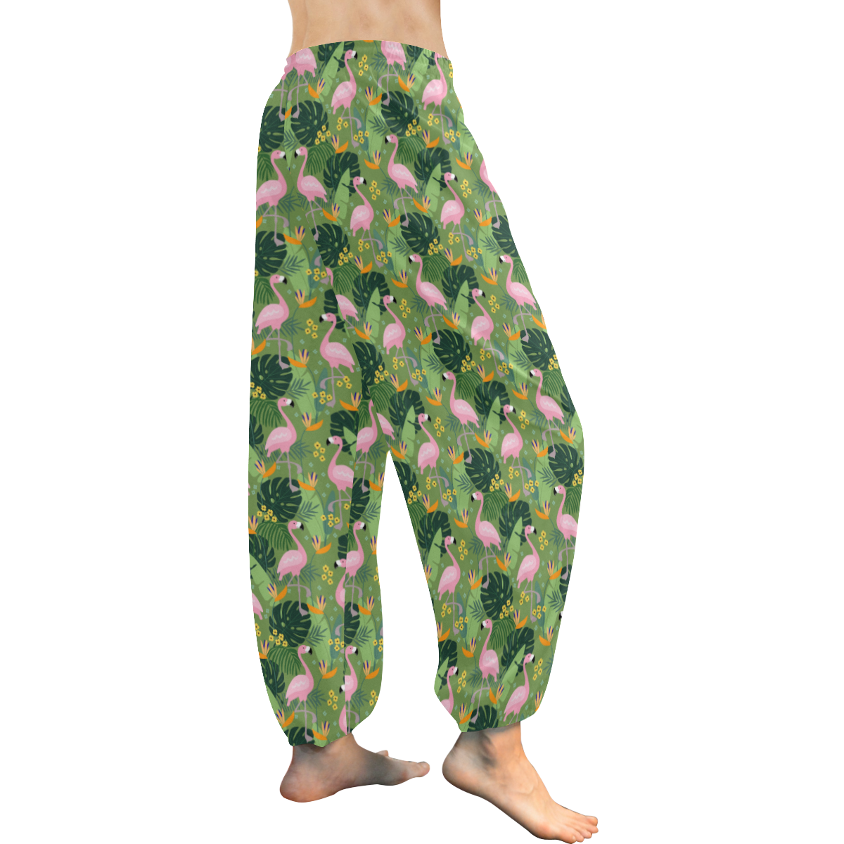 Tropical Flamingo Women's All Over Print Harem Pants (Model L18)