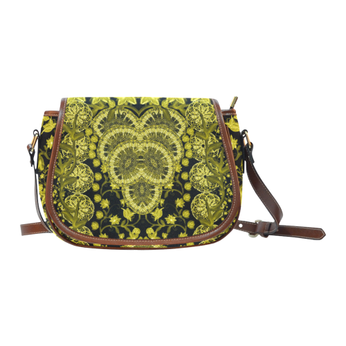 indian flowers 16 Saddle Bag/Small (Model 1649) Full Customization