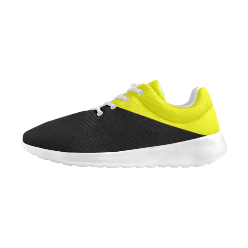 Bright Neon Yellow / Black Women's Athletic Shoes (Model 0200)