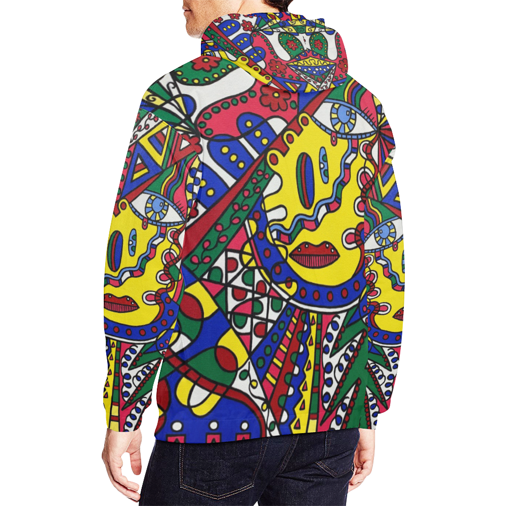 Whimsical All Over Print Hoodie for Men (USA Size) (Model H13)