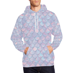 Mermaid Scales All Over Print Hoodie for Men (USA Size) (Model H13)