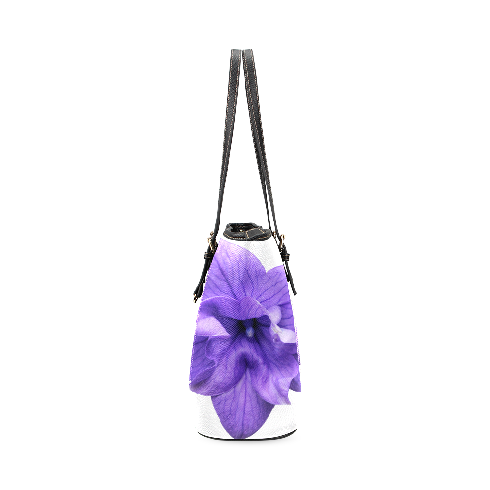 Balloon Flower Leather Tote Bag/Small (Model 1640)