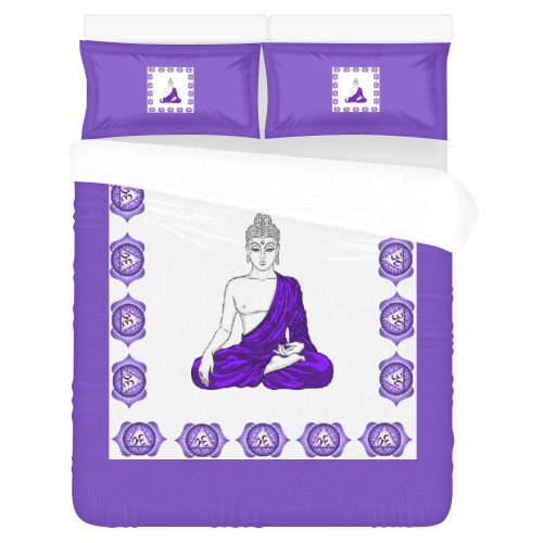 third eye meditation 3-Piece Bedding Set