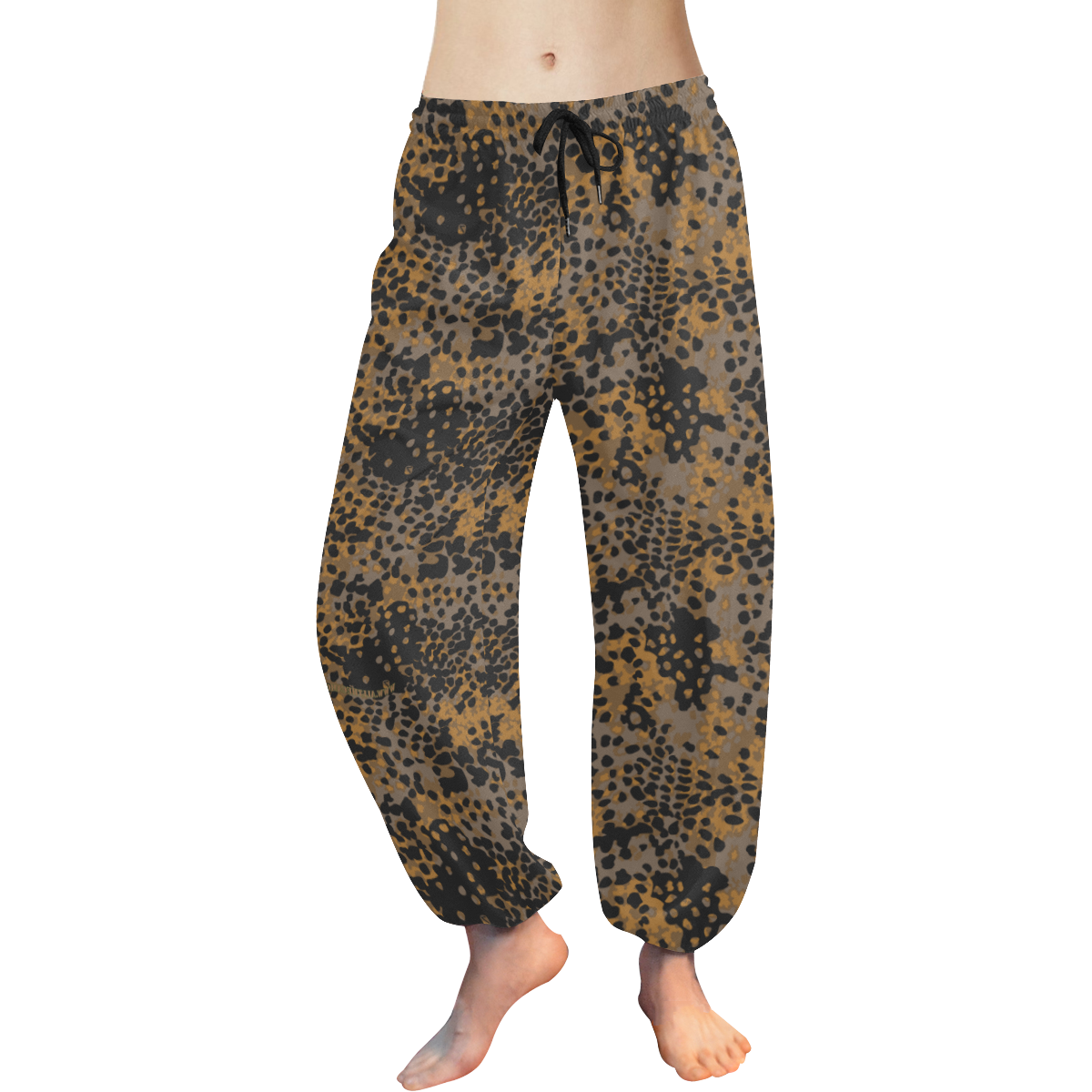 Platanenmuster fall camouflage Women's All Over Print Harem Pants (Model L18)