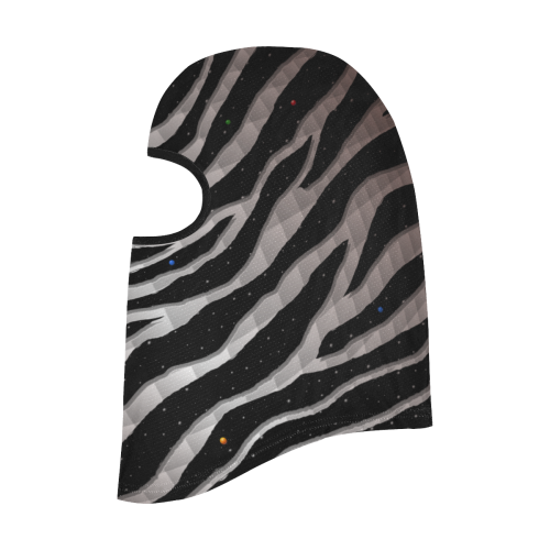 Ripped SpaceTime Stripes - Brown/White All Over Print Balaclava