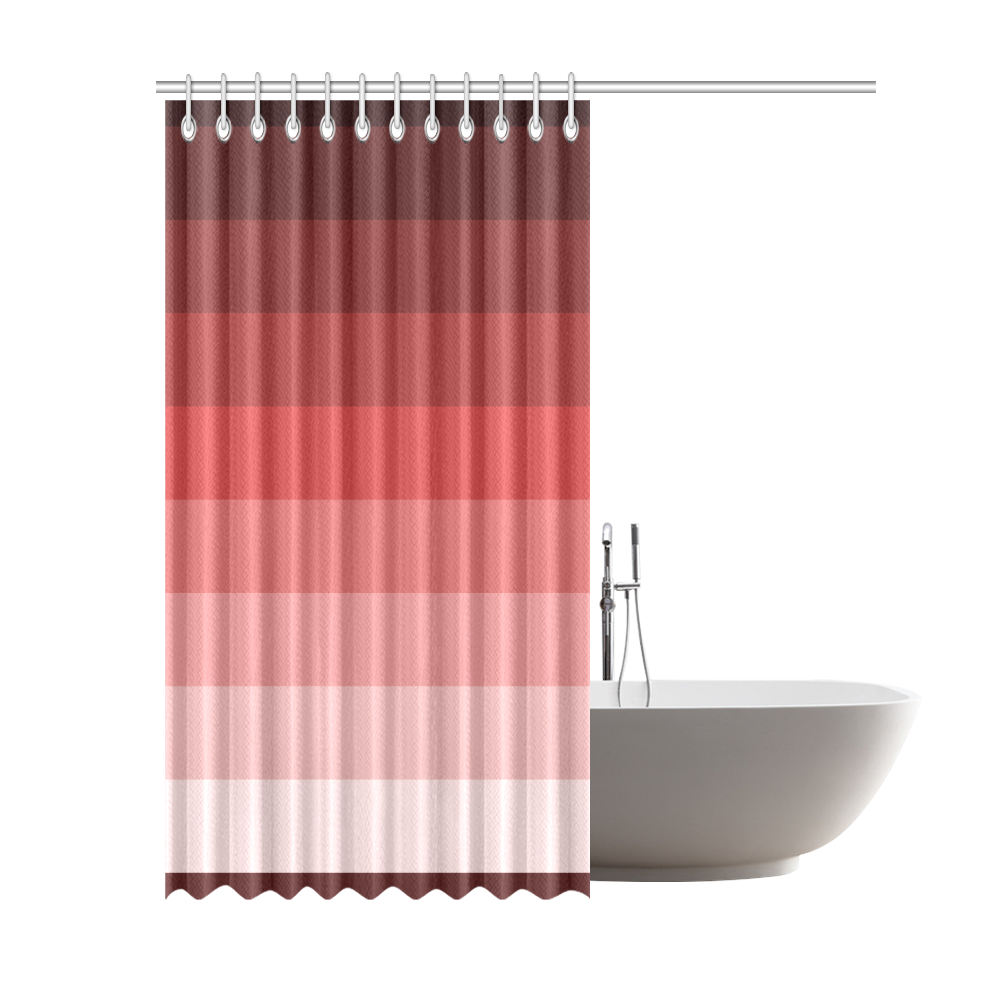 Copper multicolored stripes Shower Curtain 69"x84"