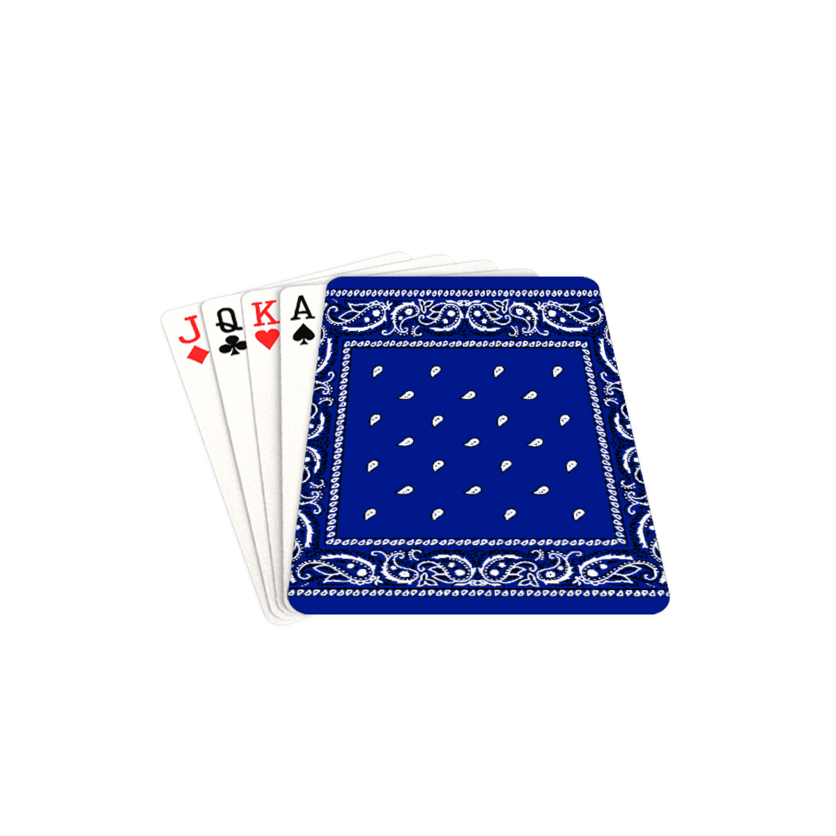 KERCHIEF PATTERN BLUE Playing Cards 2.5"x3.5"