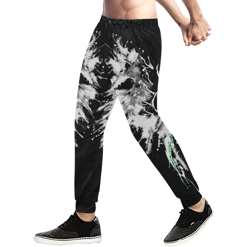 Phoenix - Abstract Painting Bird White 1 Men's All Over Print Sweatpants/Large Size (Model L11)