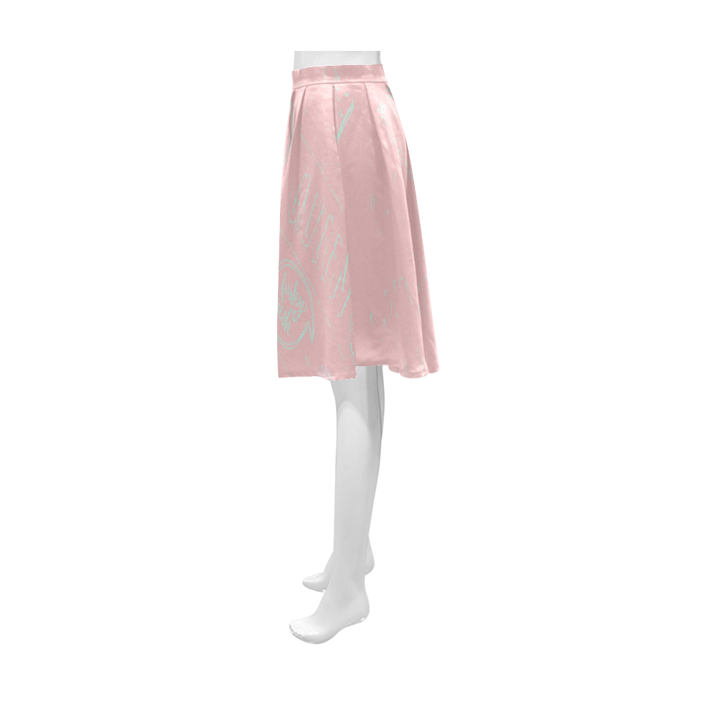 Funky Magic Pink Images Athena Women's Short Skirt (Model D15)