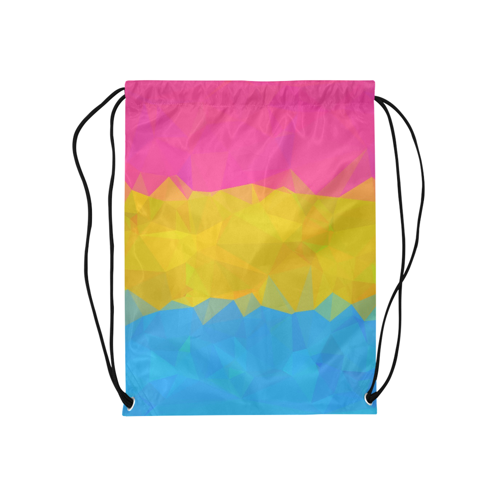 Geometric Pansexual Pride Medium Drawstring Bag Model 1604 (Twin Sides) 13.8"(W) * 18.1"(H)
