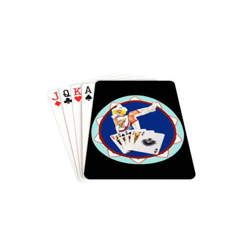 LasVegasIcons Poker Chip - Sassy Sally on Black Playing Cards 2.5"x3.5"