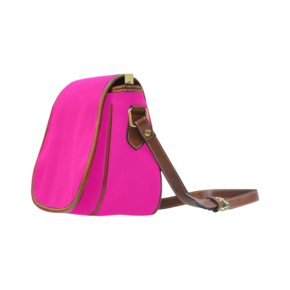Hot Pink Saddle Bag/Small (Model 1649) Full Customization