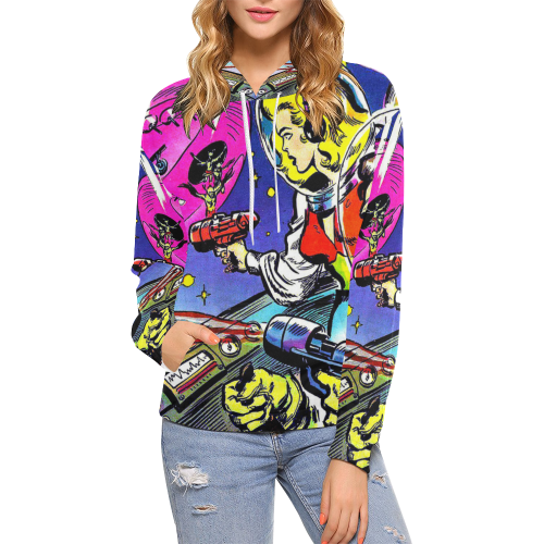 Battle in Space 2 All Over Print Hoodie for Women (USA Size) (Model H13)