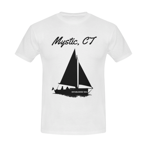 Mystic, CT Men's T-Shirt in USA Size (Front Printing Only)