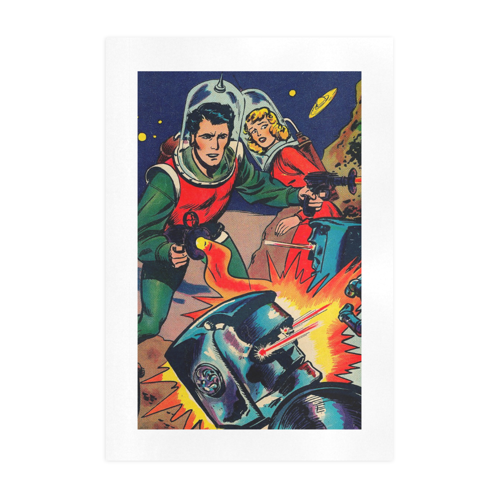Battle in Space Art Print 19‘’x28‘’