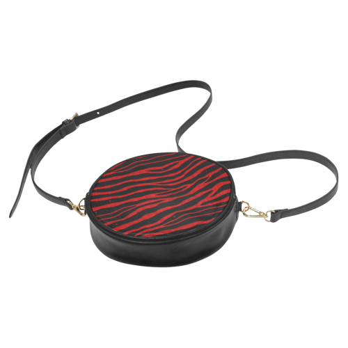 Ripped SpaceTime Stripes - Red Round Sling Bag (Model 1647)