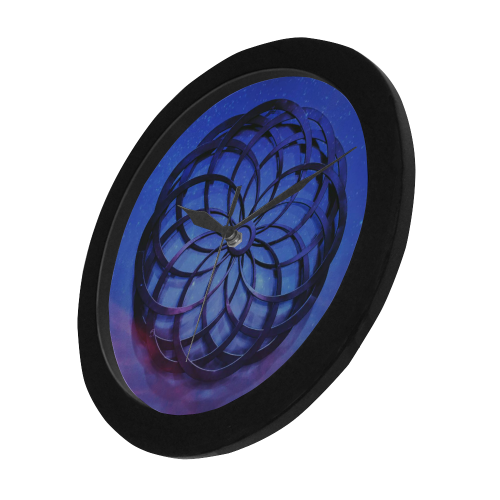 Mystical Orb Blue Purple Circular Plastic Wall clock