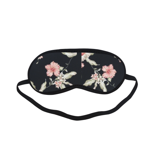 fancy pink  florals  on black sleeping mask Sleeping Mask
