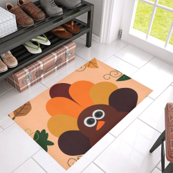 Thanksgiving Turkey Beige Azalea Doormat 30" x 18" (Sponge Material)