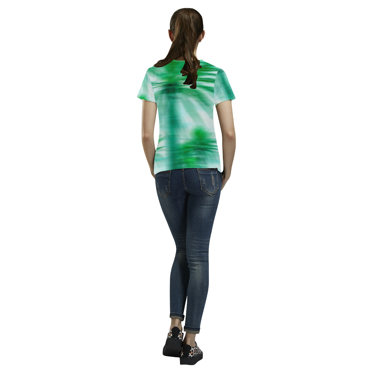 Palm Beach All Over Print T-Shirt for Women (USA Size) (Model T40)