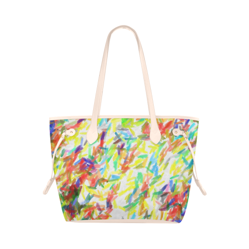 Colorful brush strokes Clover Canvas Tote Bag (Model 1661)