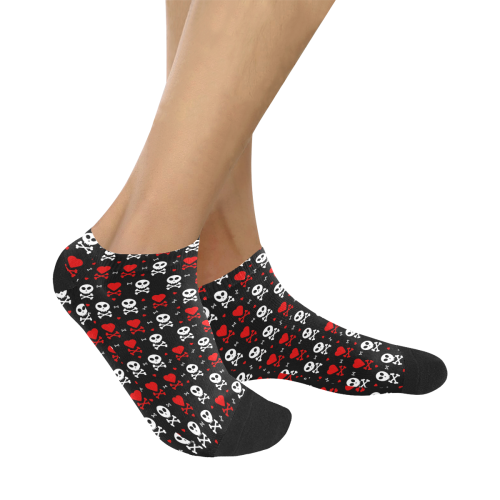 Skull Hearts Women's Ankle Socks