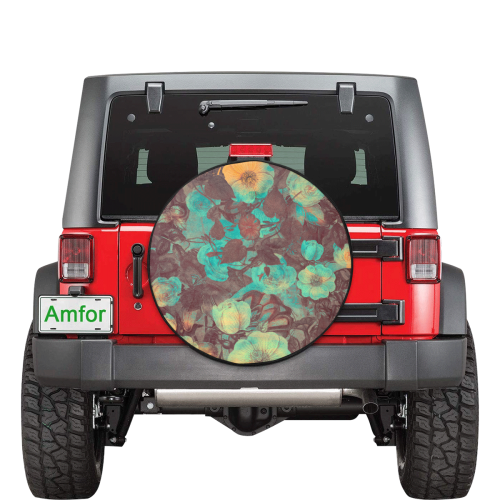 flowers #flowers #pattern 30 Inch Spare Tire Cover