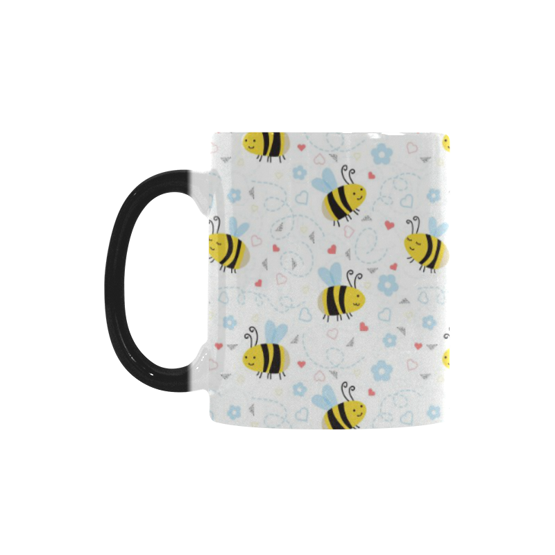 Cute Bee Pattern Custom Morphing Mug