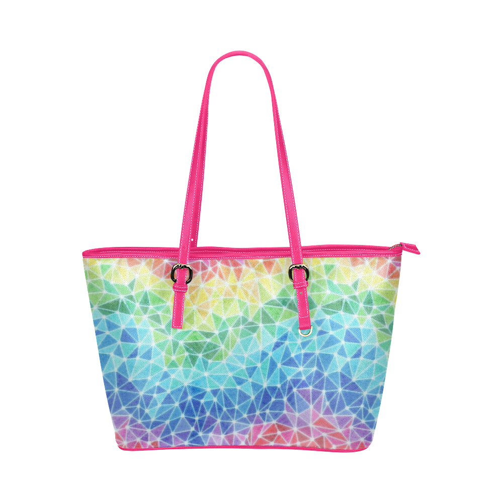 Brain Waves Leather Tote Bag/Small (Model 1651)