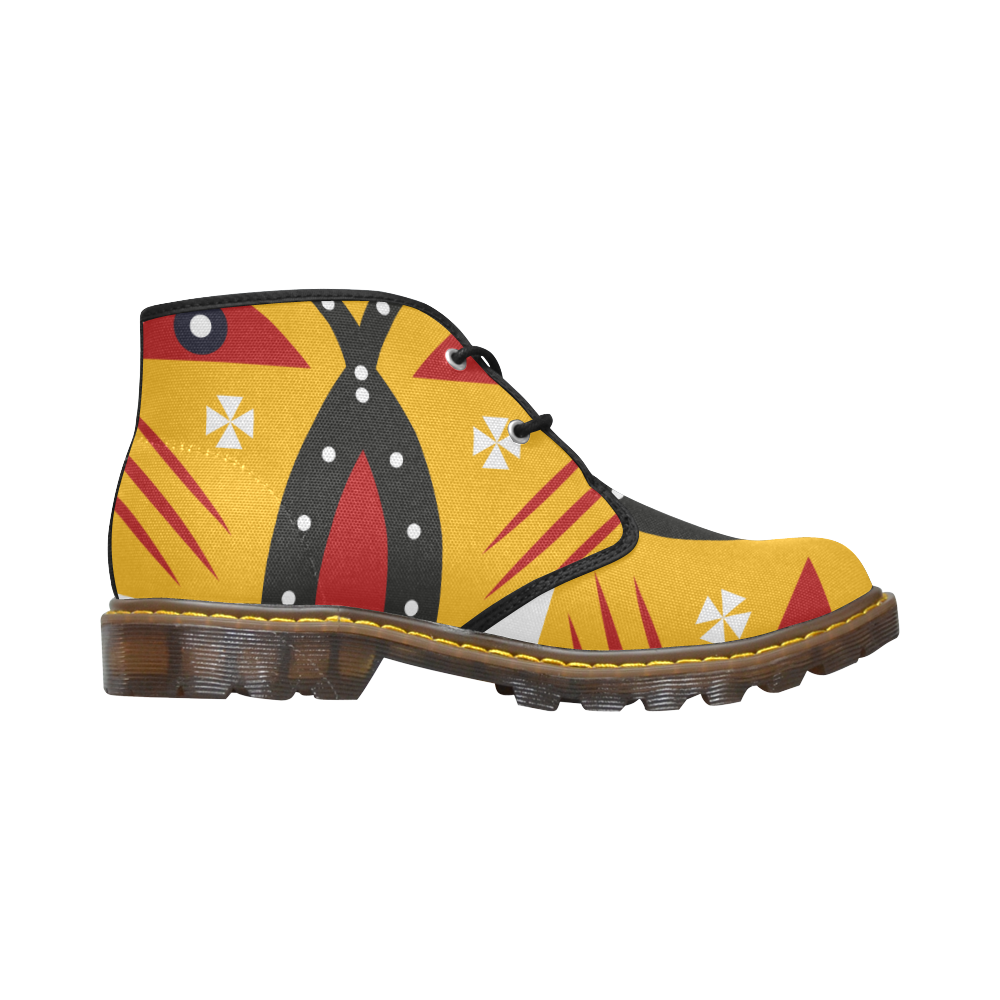kuba tribal Men's Canvas Chukka Boots (Model 2402-1)
