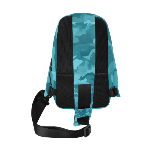 camouflage teal Chest Bag (Model 1678)