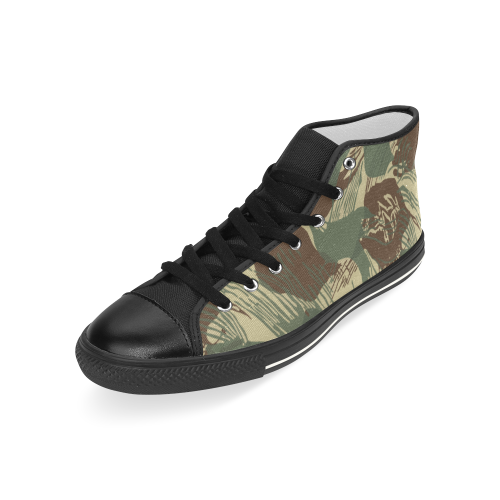 Rhodesian Brushstrokes Camouflage V2 Men’s Classic High Top Canvas Shoes (Model 017)