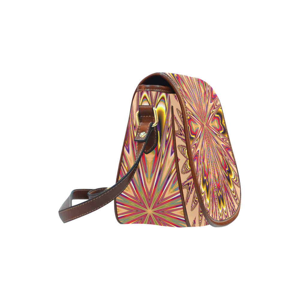 Coral Mandala Saddle Bag/Small (Model 1649) Full Customization