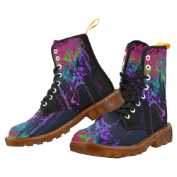 Watercolor lilies Martin Boots For Women Model 1203H