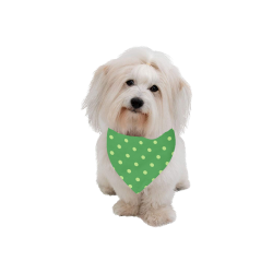 Green Polka Dots Pet Dog Bandana/Large Size