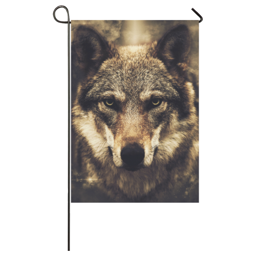 Wolf 2 Animal Nature Garden Flag 28''x40'' （Without Flagpole）