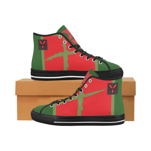 Men's High-top Sneakers RED/Green (Big) Vancouver H Men's Canvas Shoes/Large (1013-1)