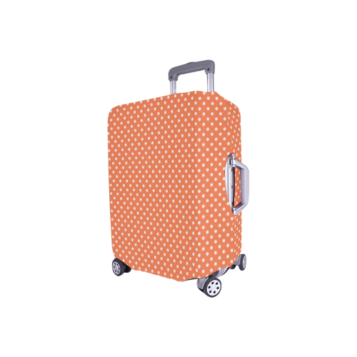 Appricot polka dots Luggage Cover/Small 18"-21"