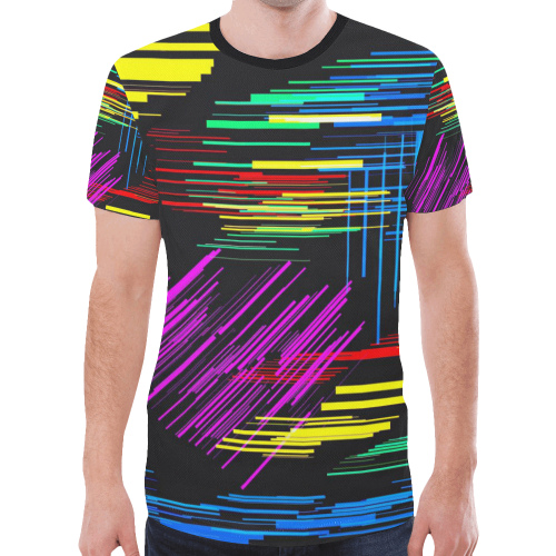 New Pattern factory 2A by JamColors New All Over Print T-shirt for Men/Large Size (Model T45)