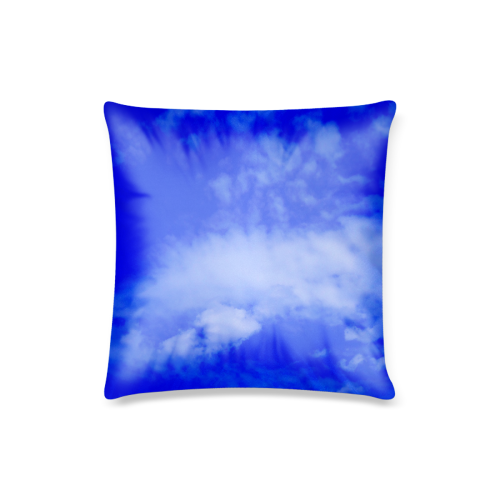 Blue Clouds Custom Pillow Case 16"x16"  (One Side Printing) No Zipper