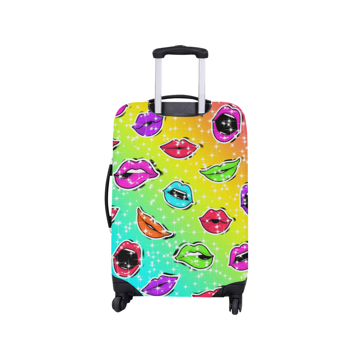 Women Sexy Hot Lips Comic - Colorful Pattern 1 Luggage Cover/Small 18"-21"