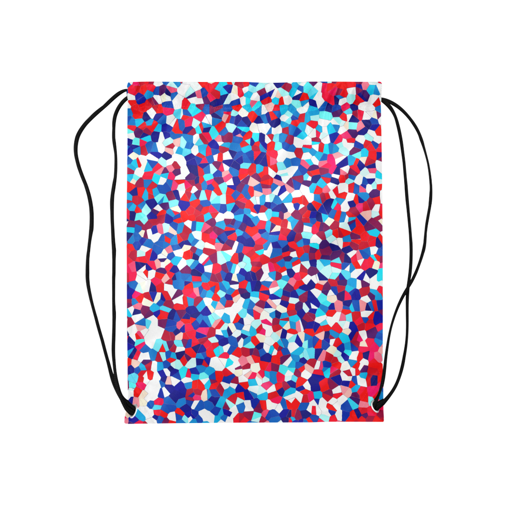 geometric pattern Medium Drawstring Bag Model 1604 (Twin Sides) 13.8"(W) * 18.1"(H)