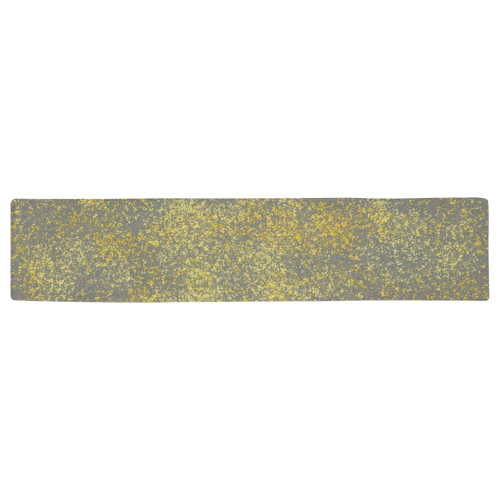 Gray and Yellow Flicks Table Runner 16x72 inch