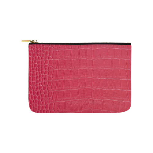 Red Snake Skin Carry-All Pouch 9.5''x6''