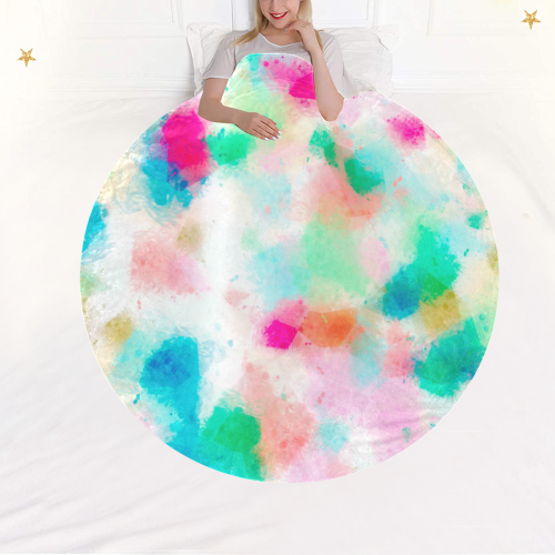 painteddreams Circular Ultra-Soft Micro Fleece Blanket 60"