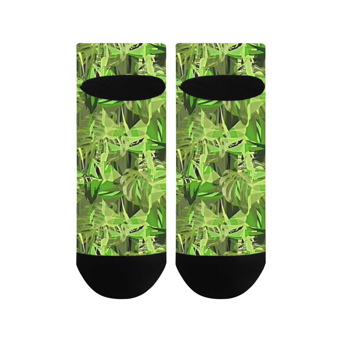Tropical Jungle Leaves Camouflage Women's Ankle Socks