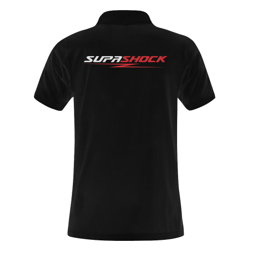Supashock Black Men's Polo Shirt (Model T24)