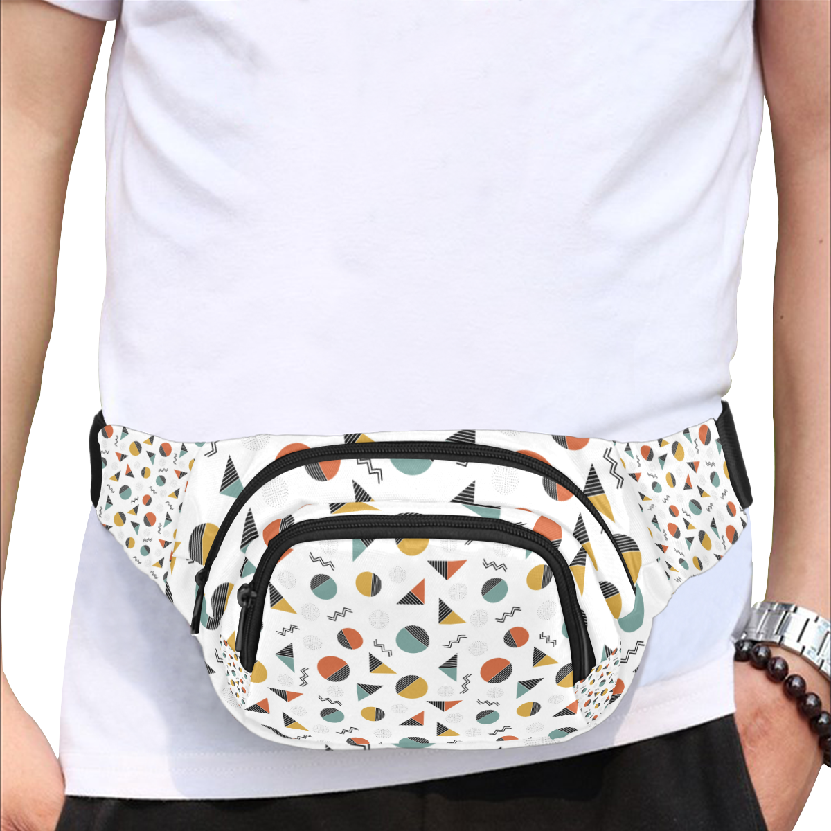 Geo Cutting Shapes Fanny Pack/Small (Model 1677)