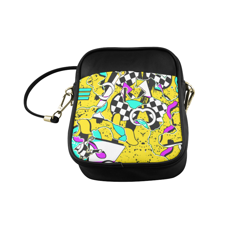 Shapes on a yellow background Sling Bag (Model 1627)