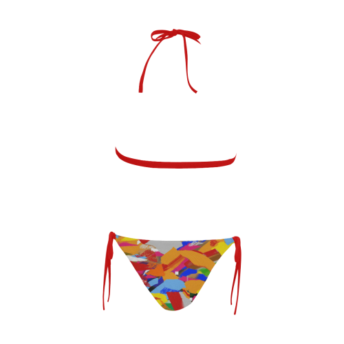CONFETTI NIGHTS Buckle Front Halter Bikini Swimsuit (Model S08)